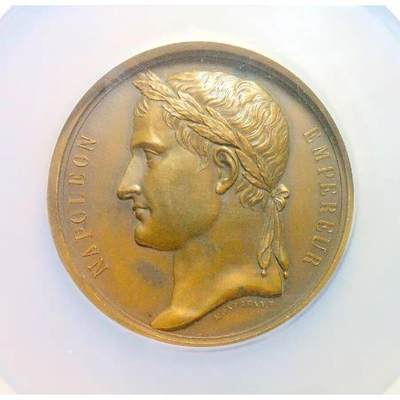 【艺术】NGC MS62 法国艺术大章1840年 拿破仑灵柩返回巴黎 高浮雕精制超大铜章 60MM 超大加厚盒子 - 【艺术】NGC MS62 法国艺术大章1840年 拿破仑灵柩返回巴黎 高浮雕精制超大铜章 60MM 超大加厚盒子