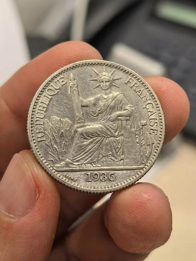 博洋堂世界钱币拍卖第167期（全场包邮） - 法属印支1936年坐洋五角银币