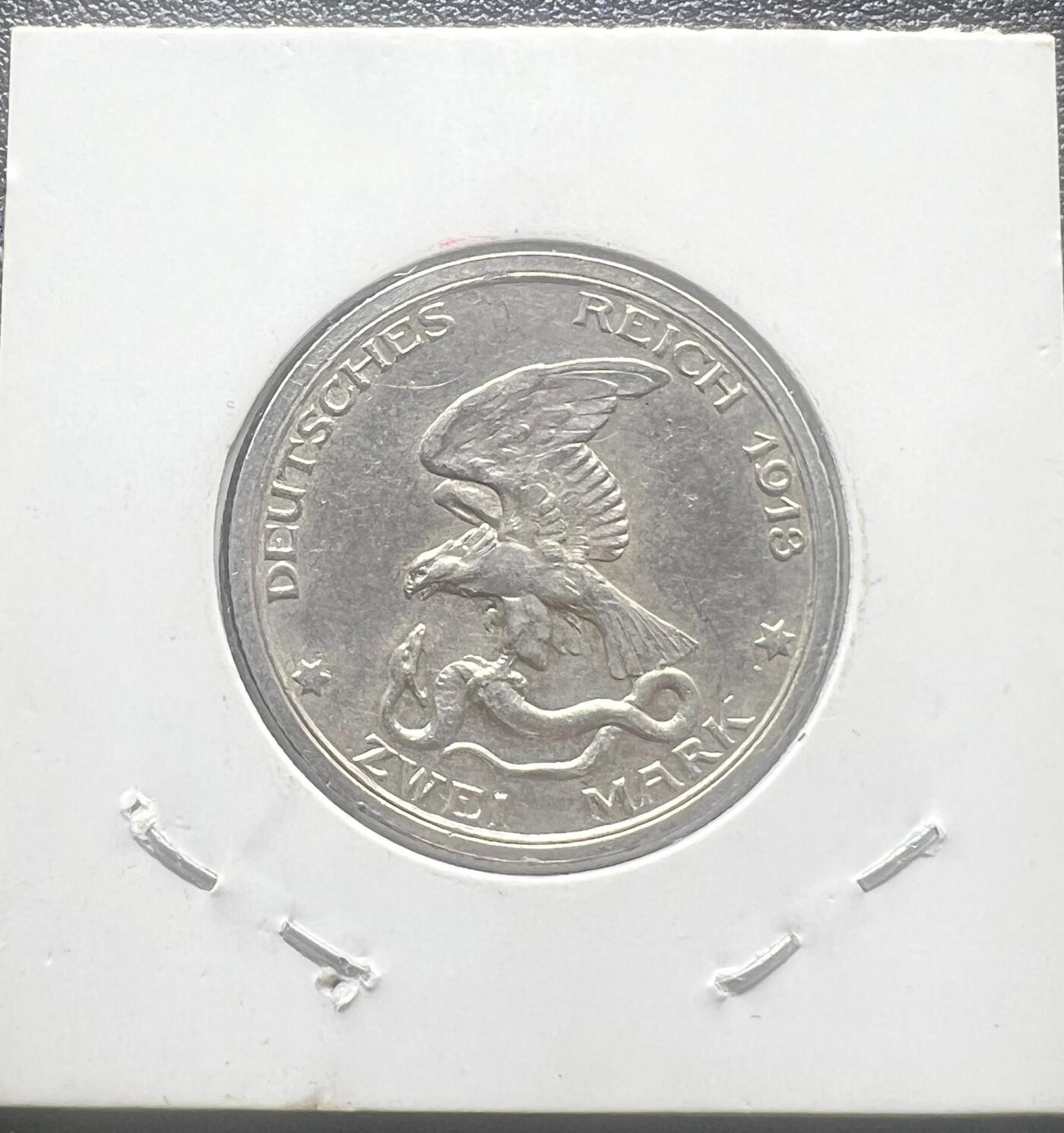 1913 年普鲁士 2 马克银币 战胜拿破仑 100 周年 保粹 MS62 德意志帝国银币