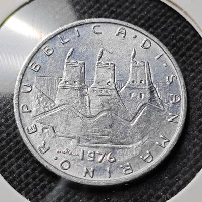 KK钱币收藏小铺  第417期 2月预留时间 周末发货 1976圣马力诺5里拉 