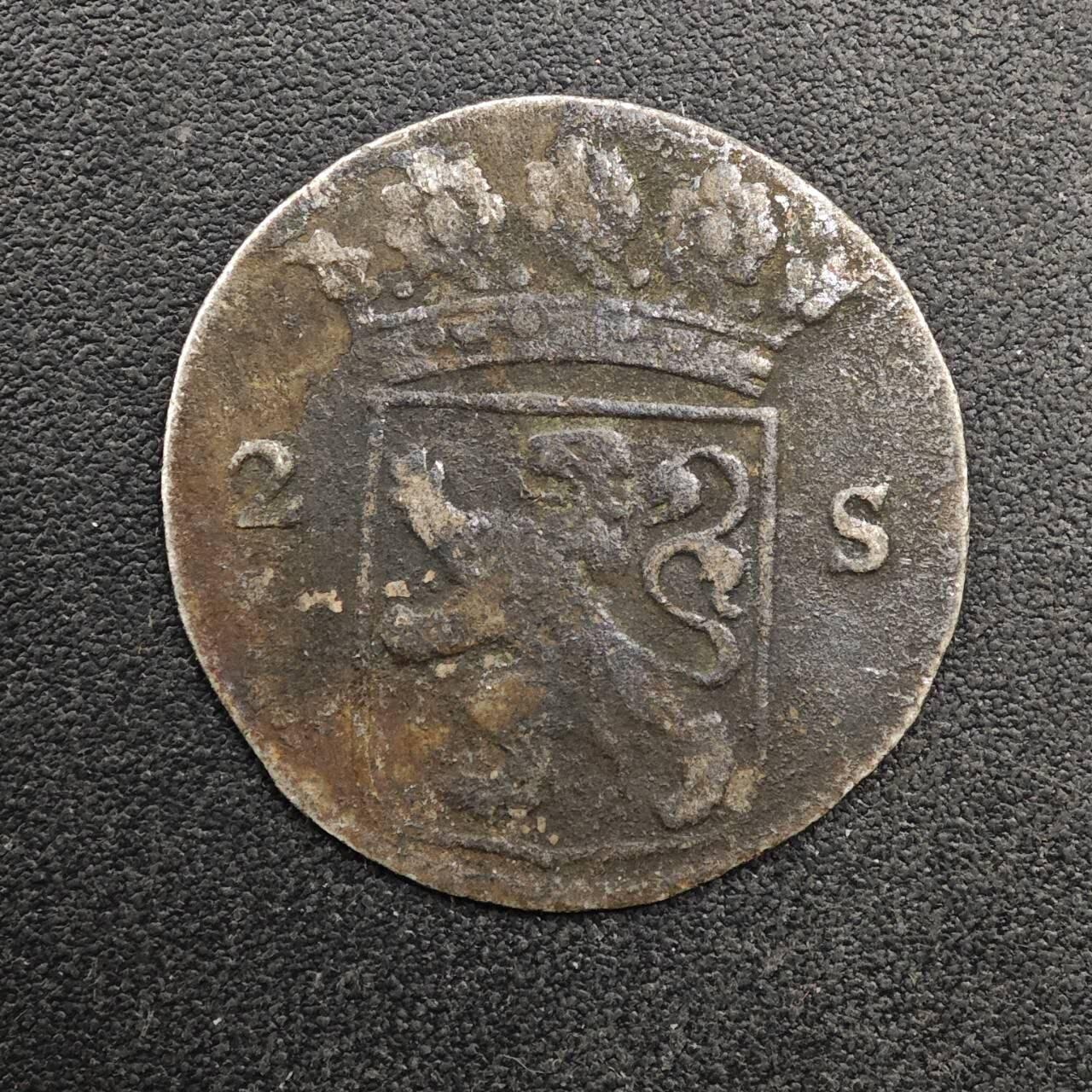  【淘币小摊】限时拍第八百八十九拍   散币套币纸币邮品场    每周一统一发货 荷兰1717年2S银币