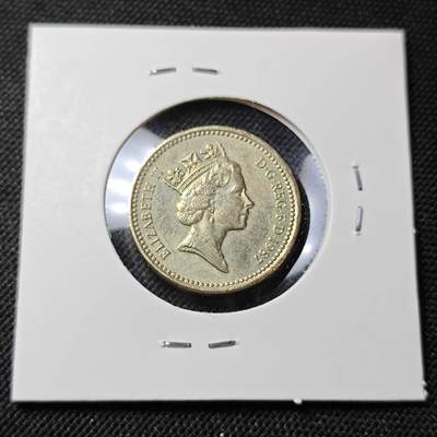 KK钱币收藏小铺  第415期 2月预留时间 周末发货 1987英国1镑 