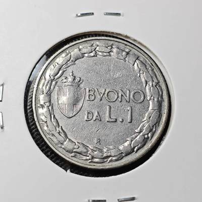 KK钱币收藏小铺  第417期 2月预留时间 周末发货 1924意大利1里拉 