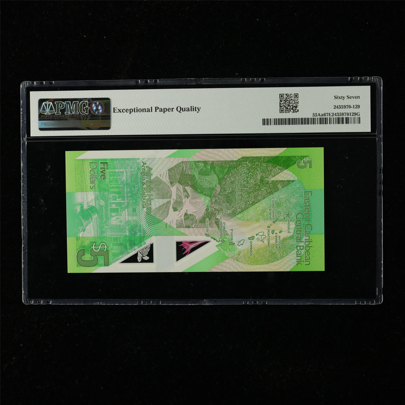 【亘邦集藏】第225期拍卖 2021年 东加勒比海5元 PMG 67EPQ DA899179