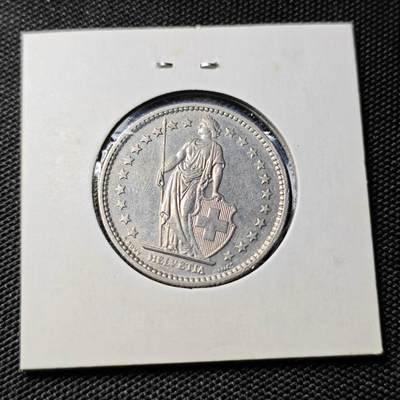 KK钱币收藏小铺  第417期 2月预留时间 周末发货  1974瑞士2法郎