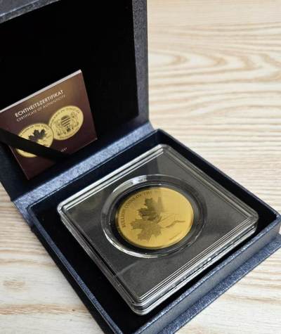 ❤️【币观天下】❤️ 第347期钱币拍卖场- 2026.4.3周五晚上6点半场 长期征集拍品  - 乍得2022年加拿大枫叶1/200盎司金币带证书（后配包装)