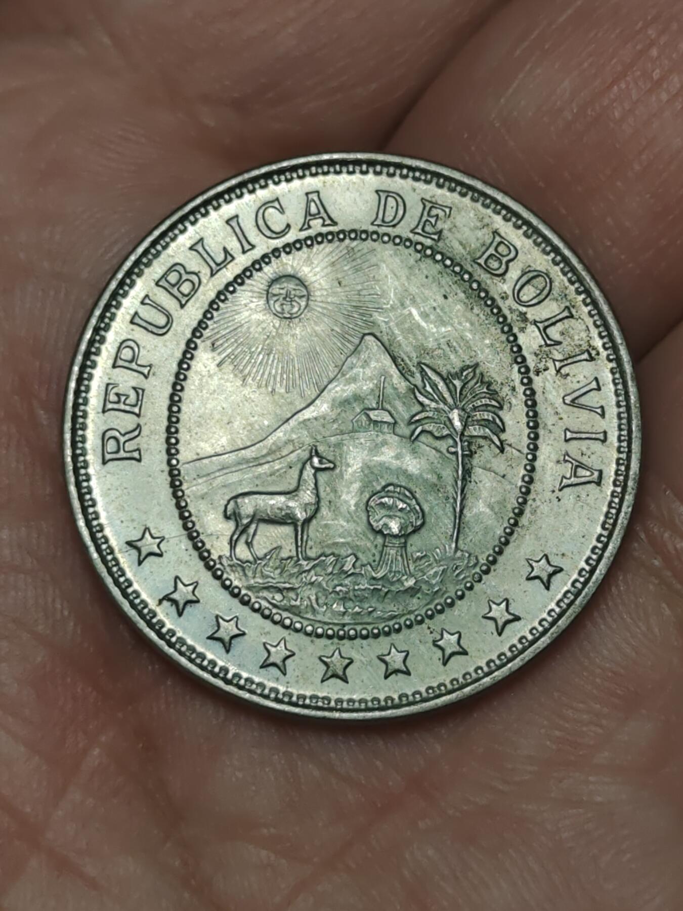 2026年第三十九场(总第二百零八场）外国好品散币场(免佣金) 少见好品–玻利维亚🇧🇴1939单年份50分(1935–1942年第二版)