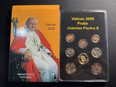 ❤️【币观天下】❤️ 第347期钱币拍卖场- 2026.4.3周五晚上6点半场 长期征集拍品  - 梵蒂冈2005年欧元纪念币8枚1套带包装