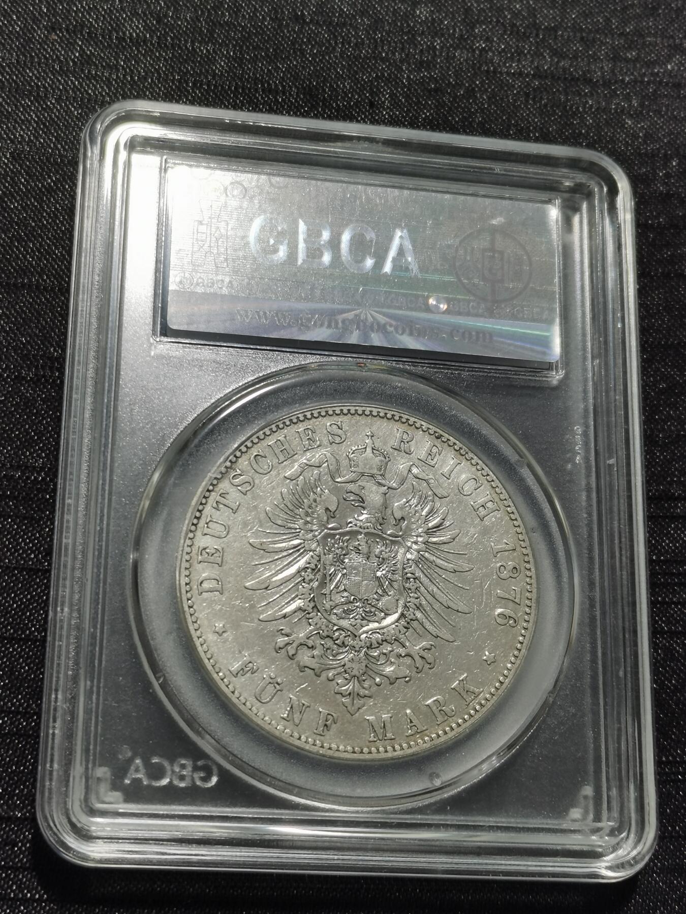 天下钱庄专场欢迎参拍 德国汉堡5马克银币