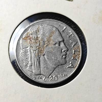 KK钱币收藏小铺  第417期 2月预留时间 周末发货 1941意大利20里拉