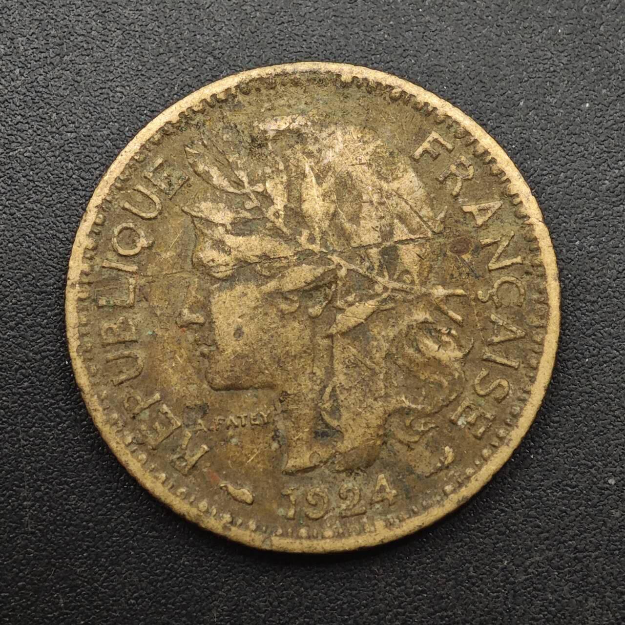 【淘币小摊】实时拍第八百八十七拍   散币场    每周一统一发货 法属多哥1924年1法郎铜币