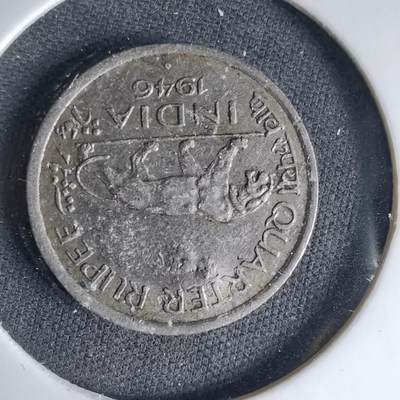 沼泽如烟--第1041场 - 英属东印度1946年四分之一卢比有伤