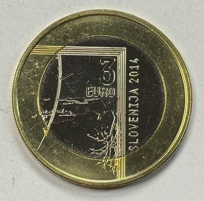 S&S Numismatic世界钱币-拍卖 第125期  - 斯洛文尼亚2014年 著名摄影师-亚内兹·普哈尔诞辰200周年 3欧元双色纪念币 