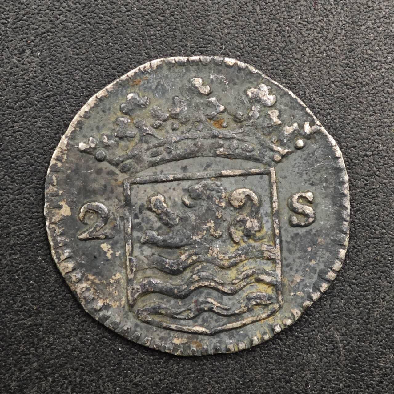  【淘币小摊】限时拍第八百八十九拍   散币套币纸币邮品场    每周一统一发货 荷兰1729年2S银币