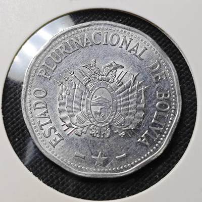 KK钱币收藏小铺  第415期 2月预留时间 周末发货 2017玻利维亚2比索