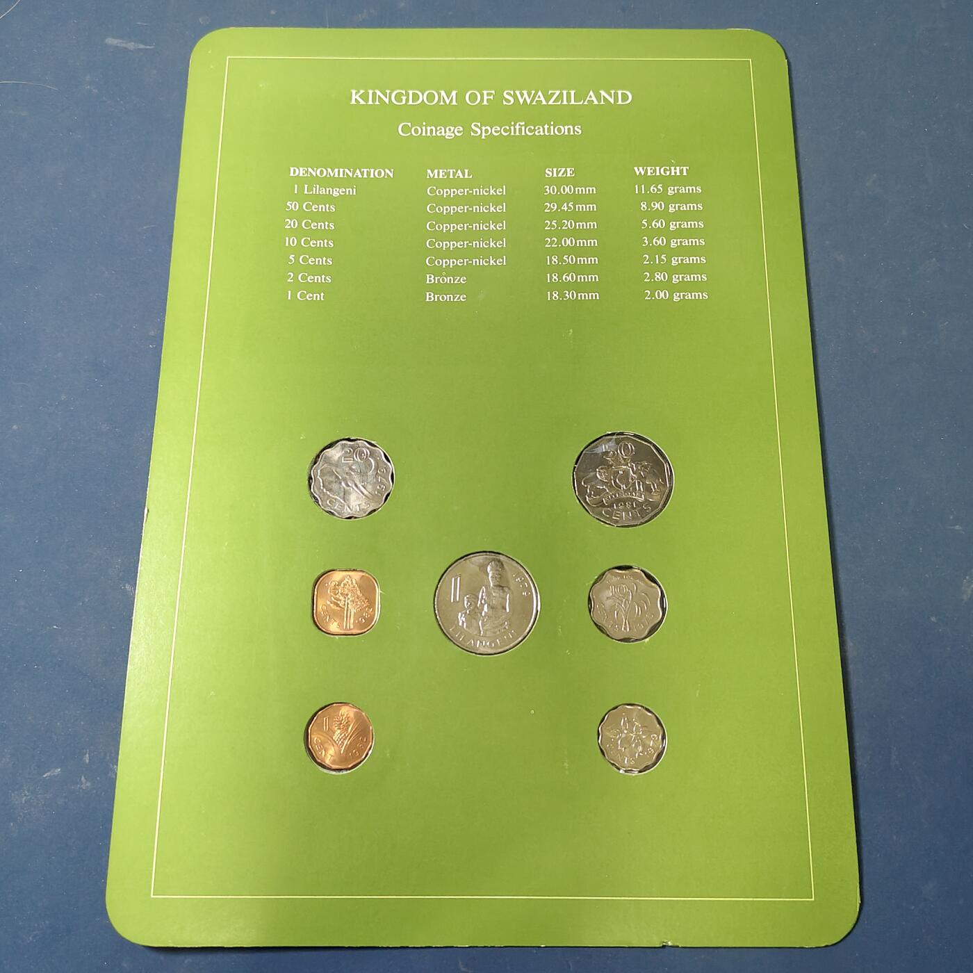 【全场包邮】纯粹捡漏拍517场 【富兰克林·世界各国硬币系列邮币卡】斯威士兰王国