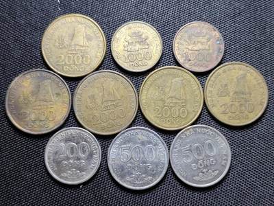 KK钱币收藏小铺  第417期 2月预留时间 周末发货  越南一组10枚