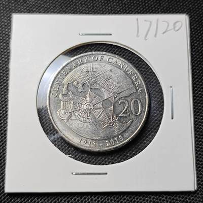 KK钱币收藏小铺  第417期 2月预留时间 周末发货 2013澳大利亚20分 纪念币