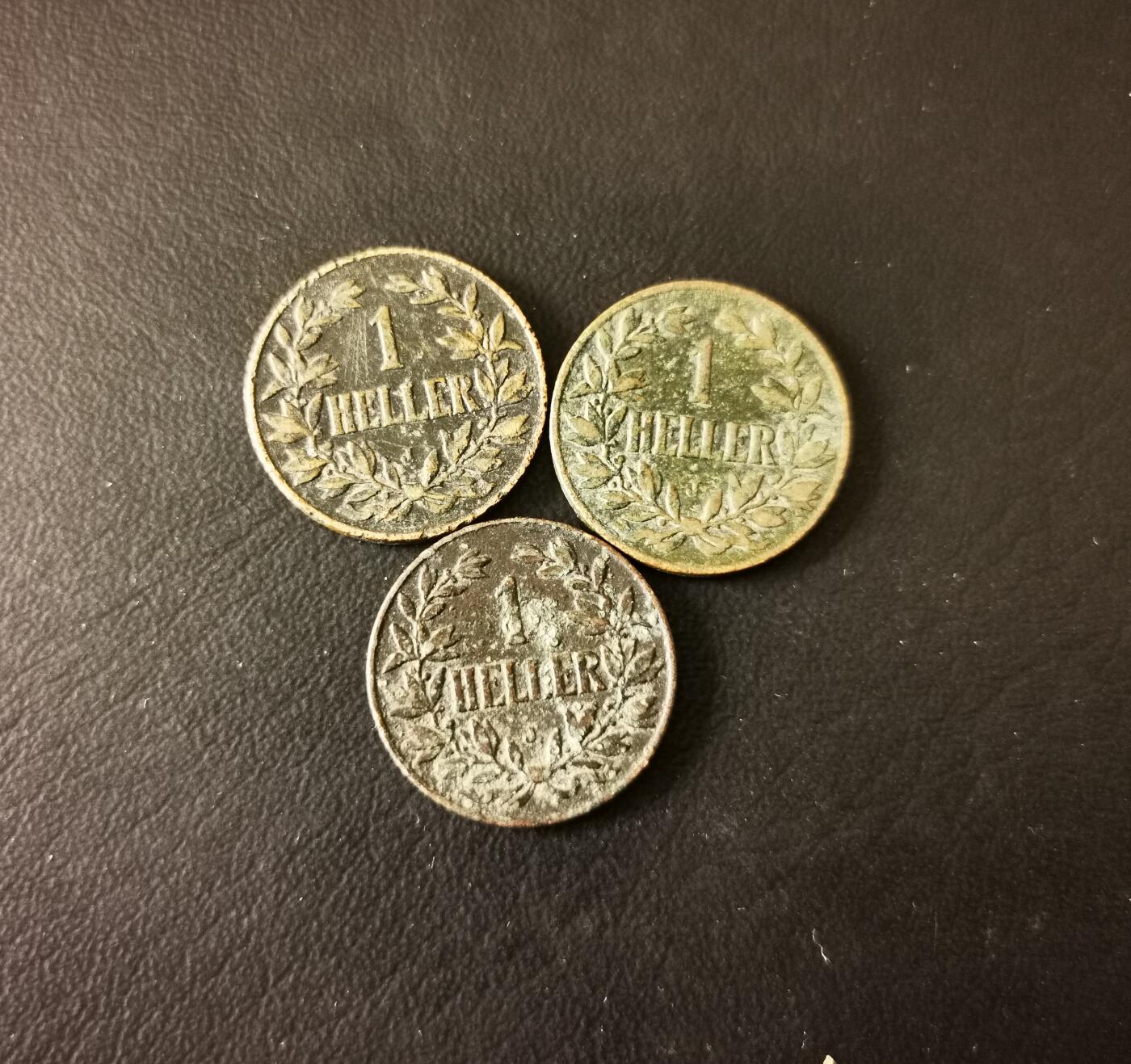 零零发外国硬币拍卖 无佣金 德属东非1赫勒3个年份