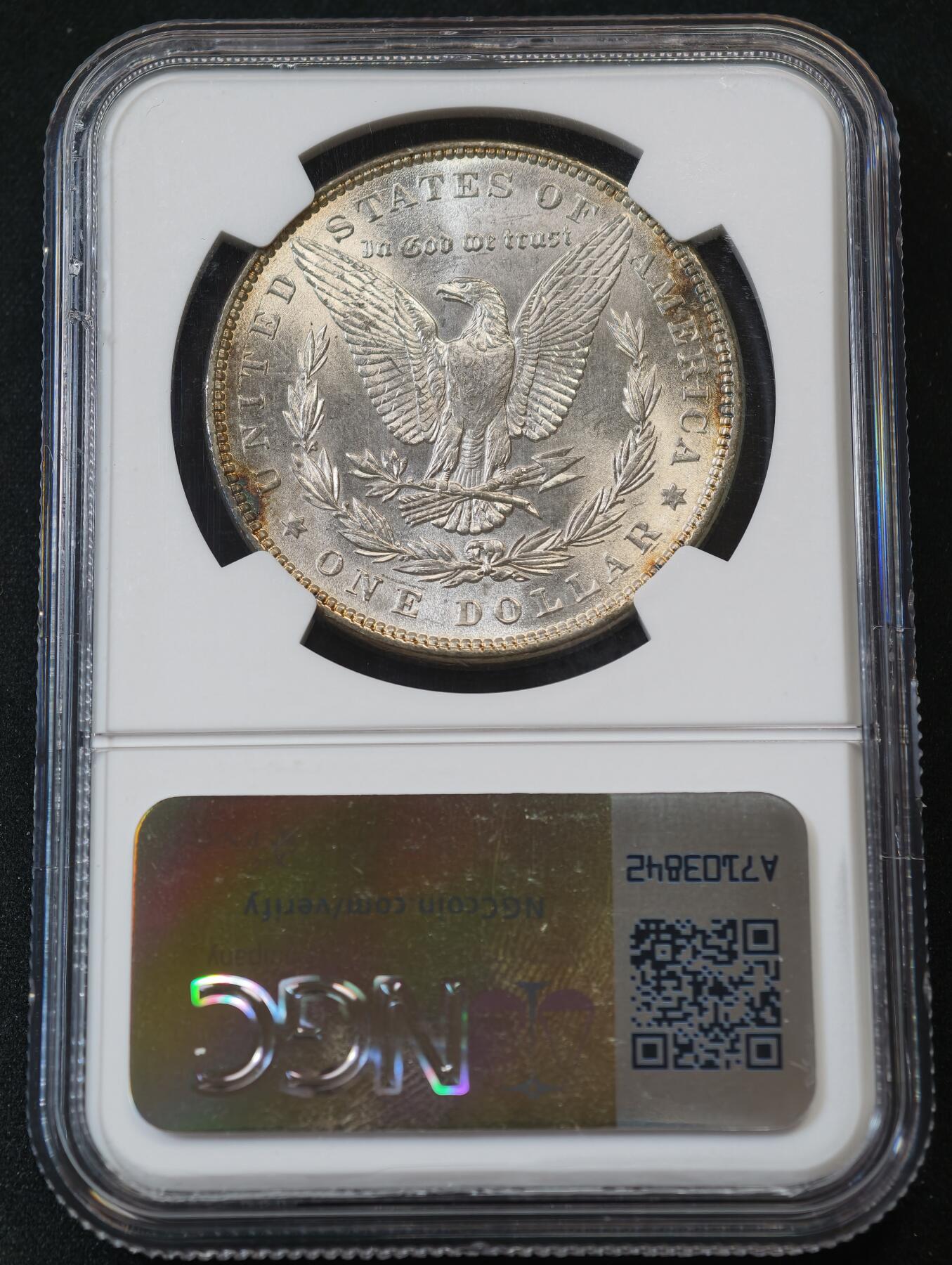 甄臻铺-世界币章拍卖（第58期），送拍享返佣金等优惠多多 NGC-MS65 美国 1888年 摩根银币 高分吉祥年