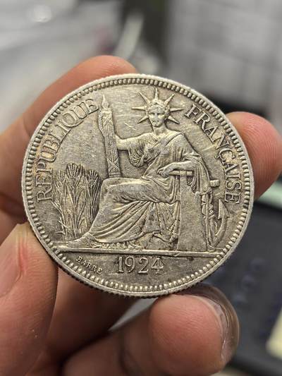 博洋堂世界钱币拍卖第167期（全场包邮） - 法属印支坐洋1924 带光
