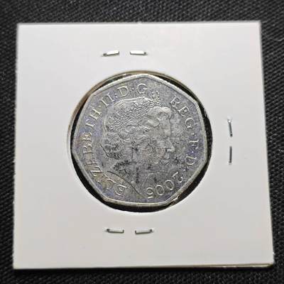 KK钱币收藏小铺  第415期 2月预留时间 周末发货 2005英国50分 纪念币