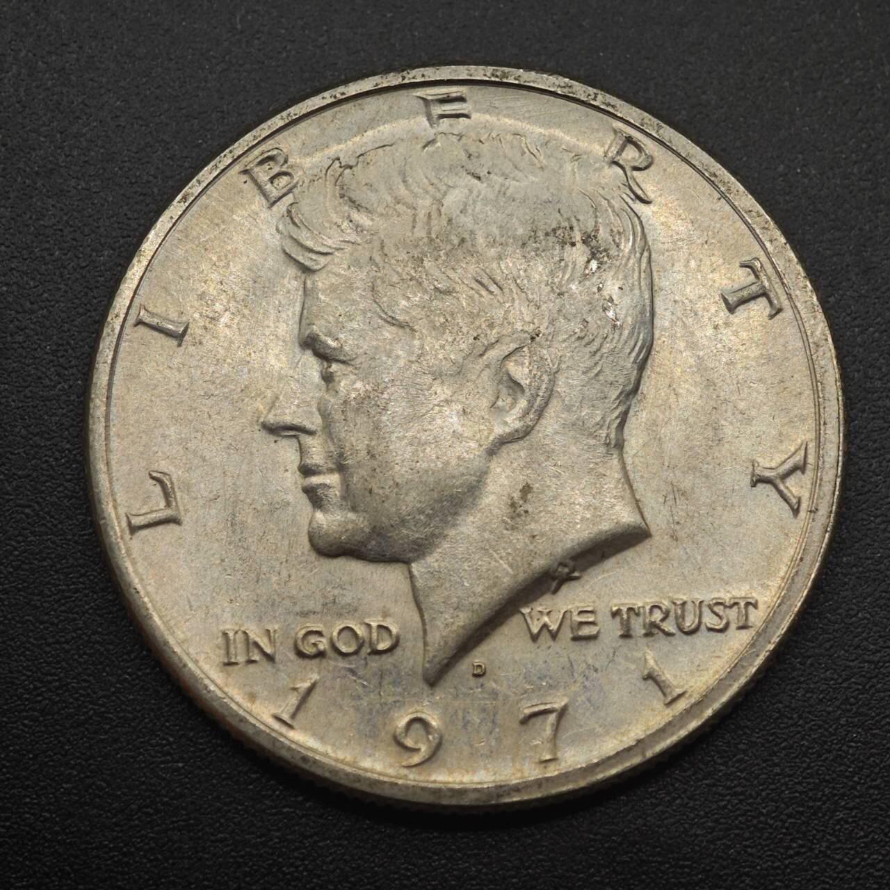 【淘币小摊】实时拍第八百八十七拍   散币场    每周一统一发货 美国1971年肯尼迪半美元镍币