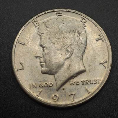 【淘币小摊】实时拍第八百八十七拍   散币场    每周一统一发货 - 美国1971年肯尼迪半美元镍币