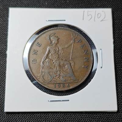 KK钱币收藏小铺  第415期 2月预留时间 周末发货  1936英国1便士