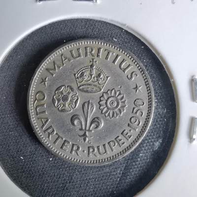 沼泽如烟--第1041场 - 毛里求斯1950年四分之一卢比