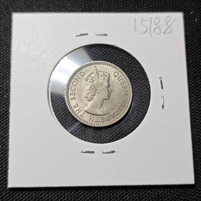 KK钱币收藏小铺  第415期 2月预留时间 周末发货 1961英属马来亚和婆罗洲10分 好品