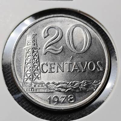 KK钱币收藏小铺  第415期 2月预留时间 周末发货 1978巴西20分 好品