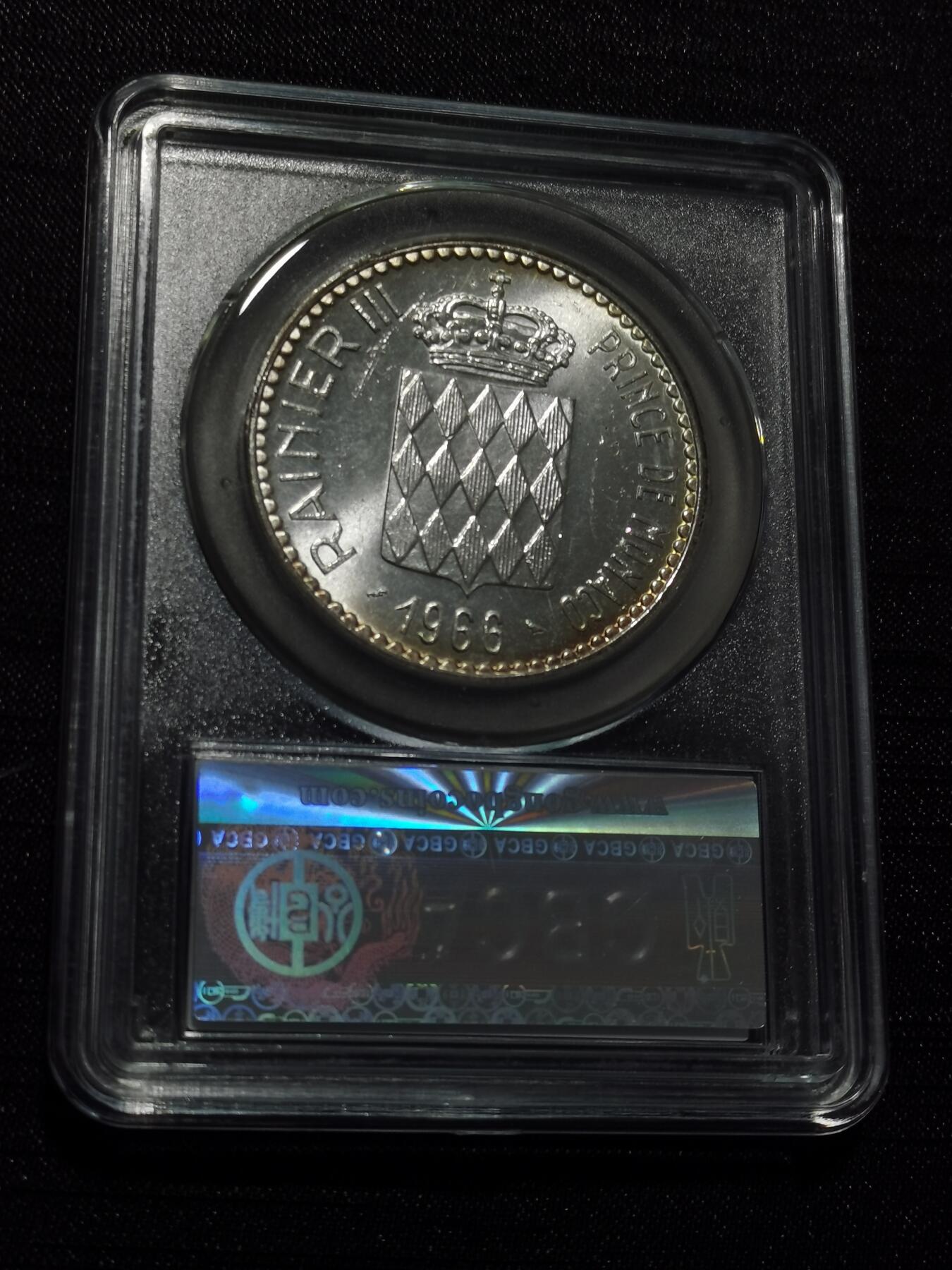 天下钱庄专场欢迎参拍 摩纳哥10法郎银币