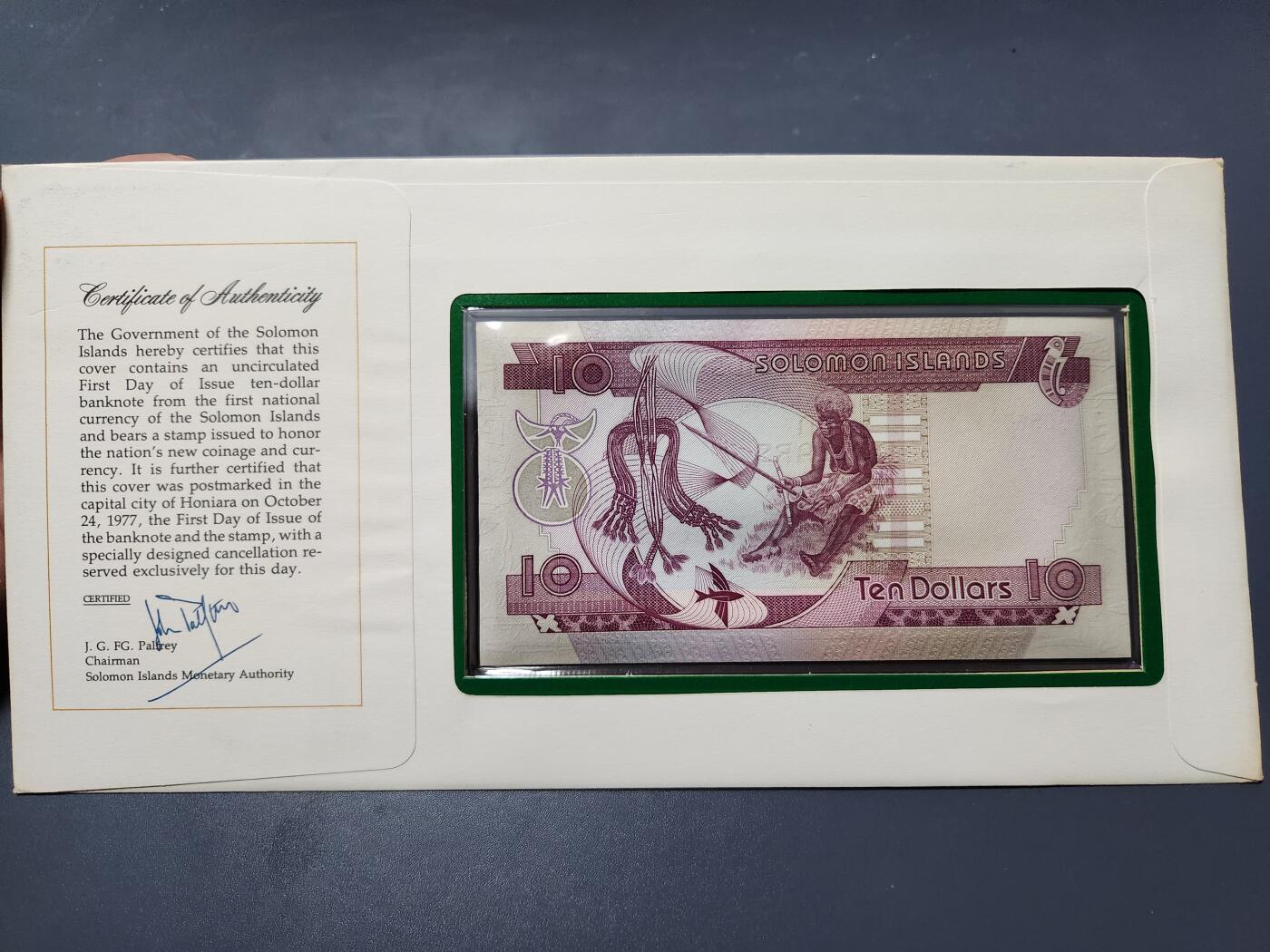 4月1号晚上8点 中外纸币自动截拍第50场 所罗门3张A1冠全同号纸币+6枚硬币套装 邮币卡封装 新品