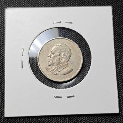 KK钱币收藏小铺  第417期 2月预留时间 周末发货 1968肯尼亚50分 早期头像无字版