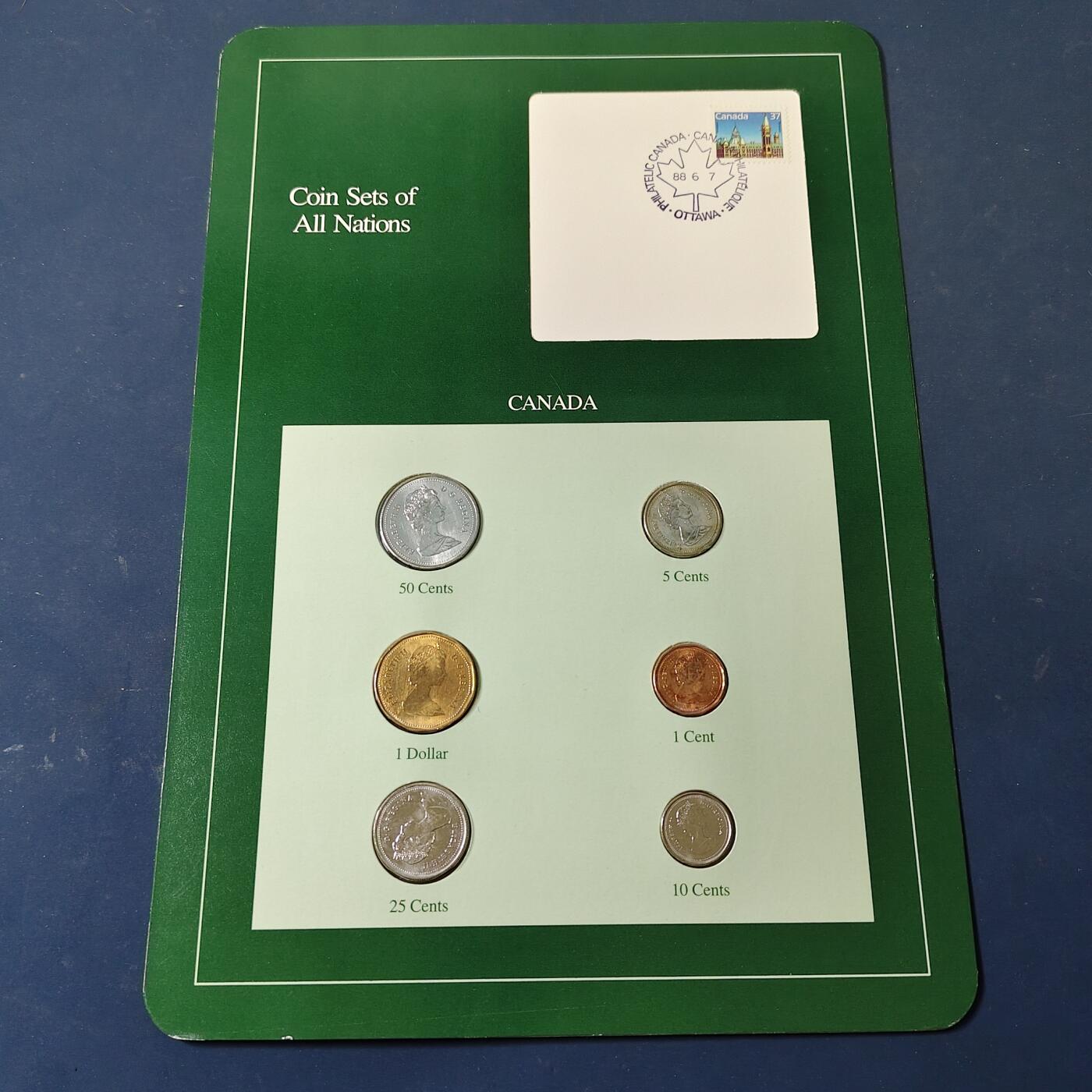 【全场包邮】纯粹捡漏拍517场 【富兰克林·世界各国硬币系列邮币卡】加拿大联邦