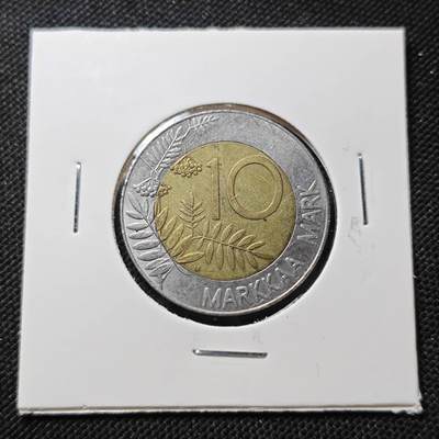 KK钱币收藏小铺  第415期 2月预留时间 周末发货 1993芬兰10马克 
