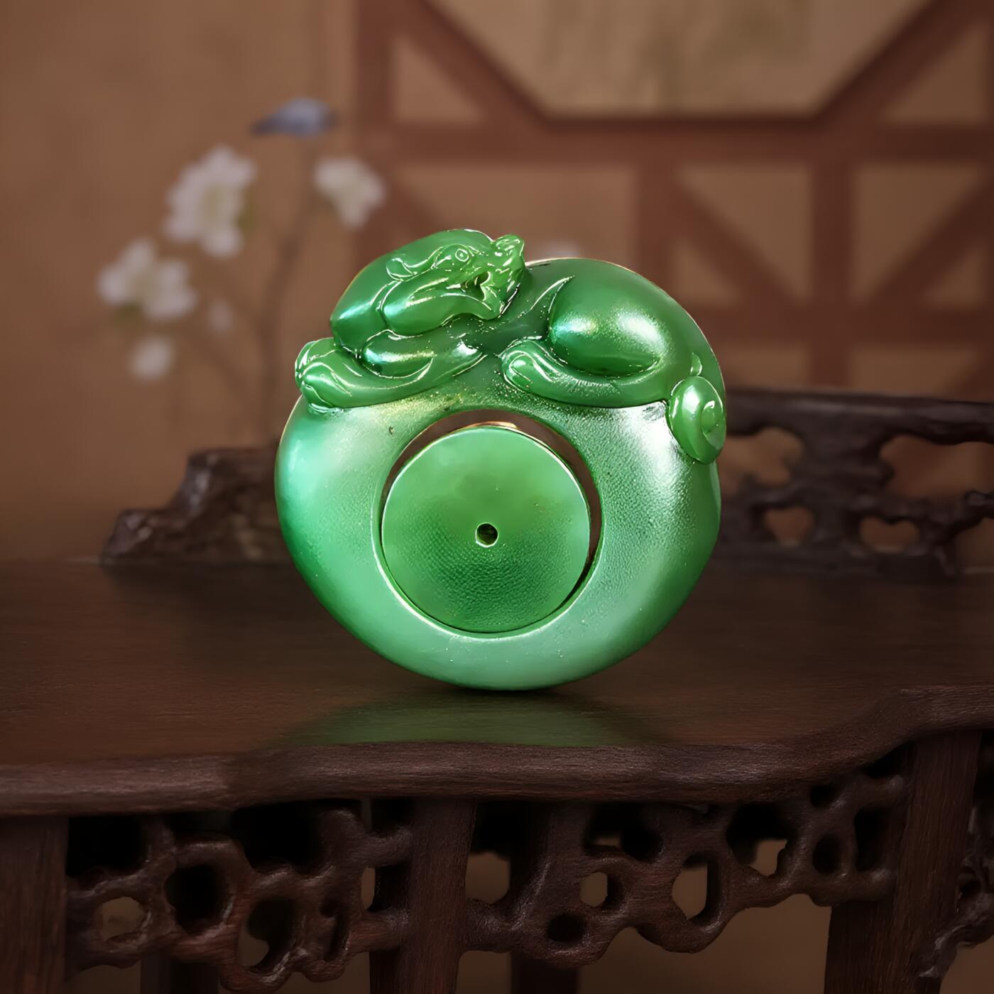 碧月说宝 君子怀瑾·当代和田玉清风专场（七） 碧玉瑞兽扳指