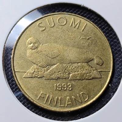 KK钱币收藏小铺  第417期 2月预留时间 周末发货 1993芬兰5马克