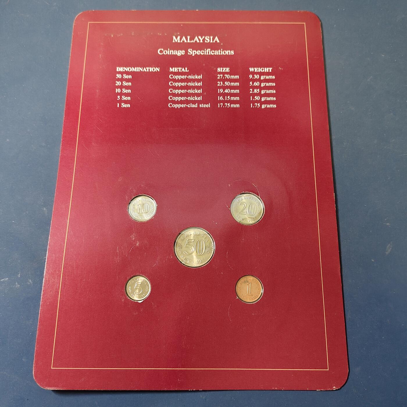 【全场包邮】纯粹捡漏拍517场 【富兰克林·世界各国硬币系列邮币卡】马来西亚联邦