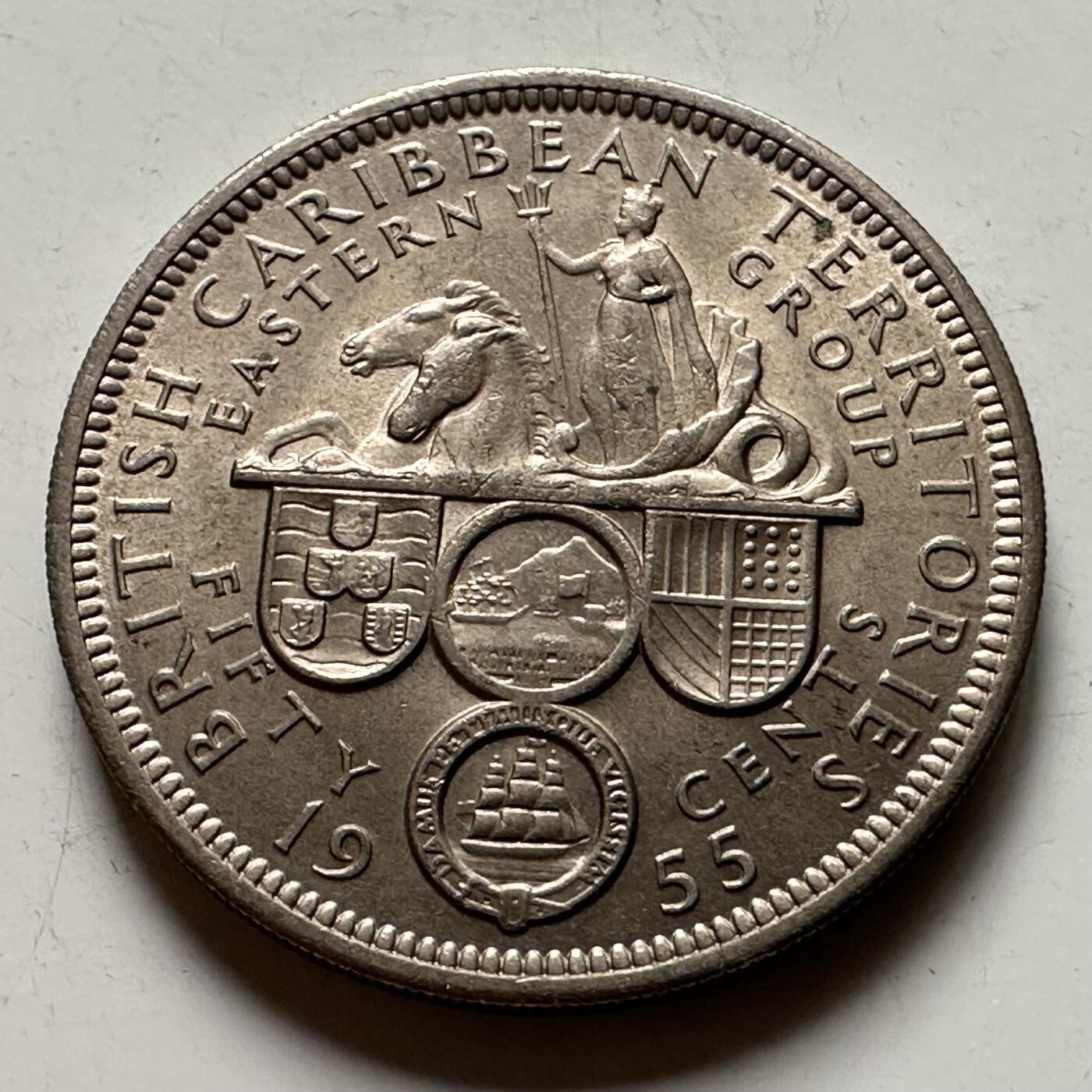 🌹外币初藏🌹🐯2026年第36场   每周二四六晚8️⃣点 接代拍 东加勒比1955年50分