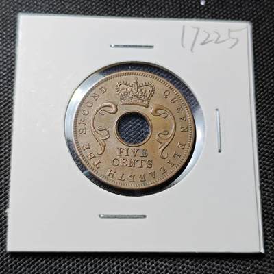 KK钱币收藏小铺  第417期 2月预留时间 周末发货 1961英属东非5分 