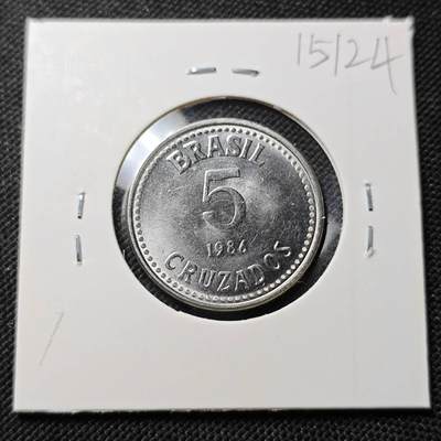 KK钱币收藏小铺  第415期 2月预留时间 周末发货 1986巴西5分 