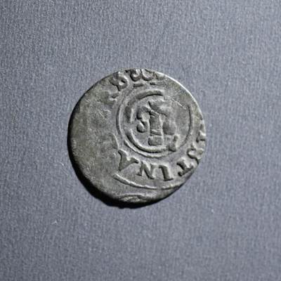 【良泉】4月16日【西方古代打制币】拍卖108件 - 公元165x年【瑞典·利沃尼亚】克里斯蒂娜女王，银索利多，0.52克