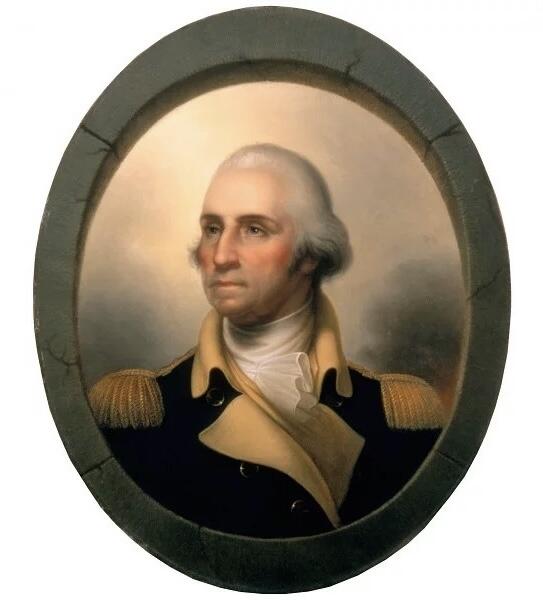 纯手工 美国1999年佐治亚州 华盛顿琅彩镀金高浮雕精制币章吊坠 25MM