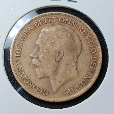 KK钱币收藏小铺  第415期 2月预留时间 周末发货 1921英国1便士 