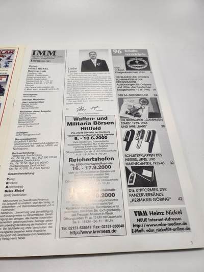 南水社第5次拍卖  国际军事收藏杂志第96期 2000年2-3月号