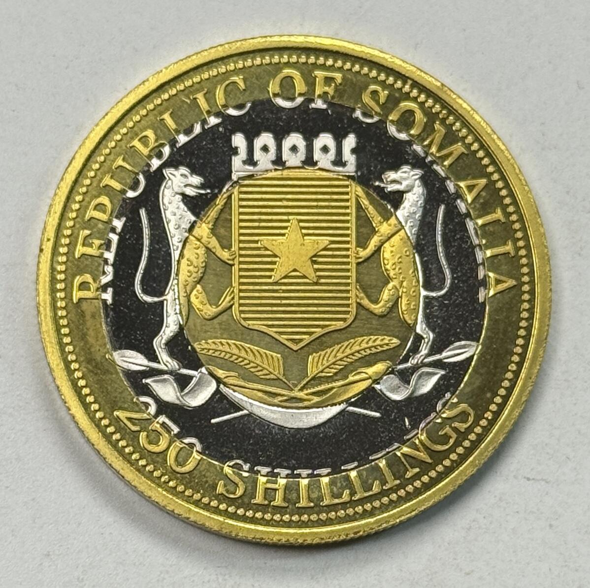 S&S Numismatic世界钱币-拍卖 第125期  索马里2008年 卡尔·马克思诞辰190周年 250先令双色纪念币 