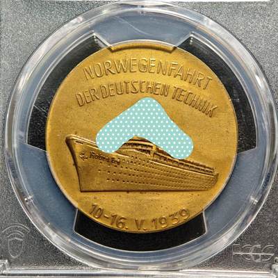 【德藏】世界币章拍卖第170期（拍品征集中~欢迎藏友联系） 1939年 德国民族社会主义工人党进攻挪威纪念铜章 PCGS MS62 少见品种 亚军分 仅1枚更高（原图请查询PCGS评级官网）