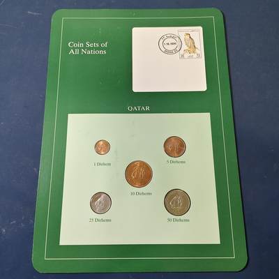 【全场包邮】纯粹捡漏拍517场 - 【富兰克林·世界各国硬币系列邮币卡】卡塔尔国